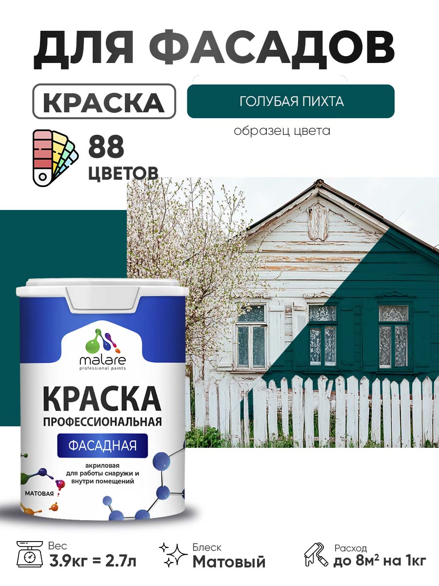Акриловая фасадная профессиональная краска Malare