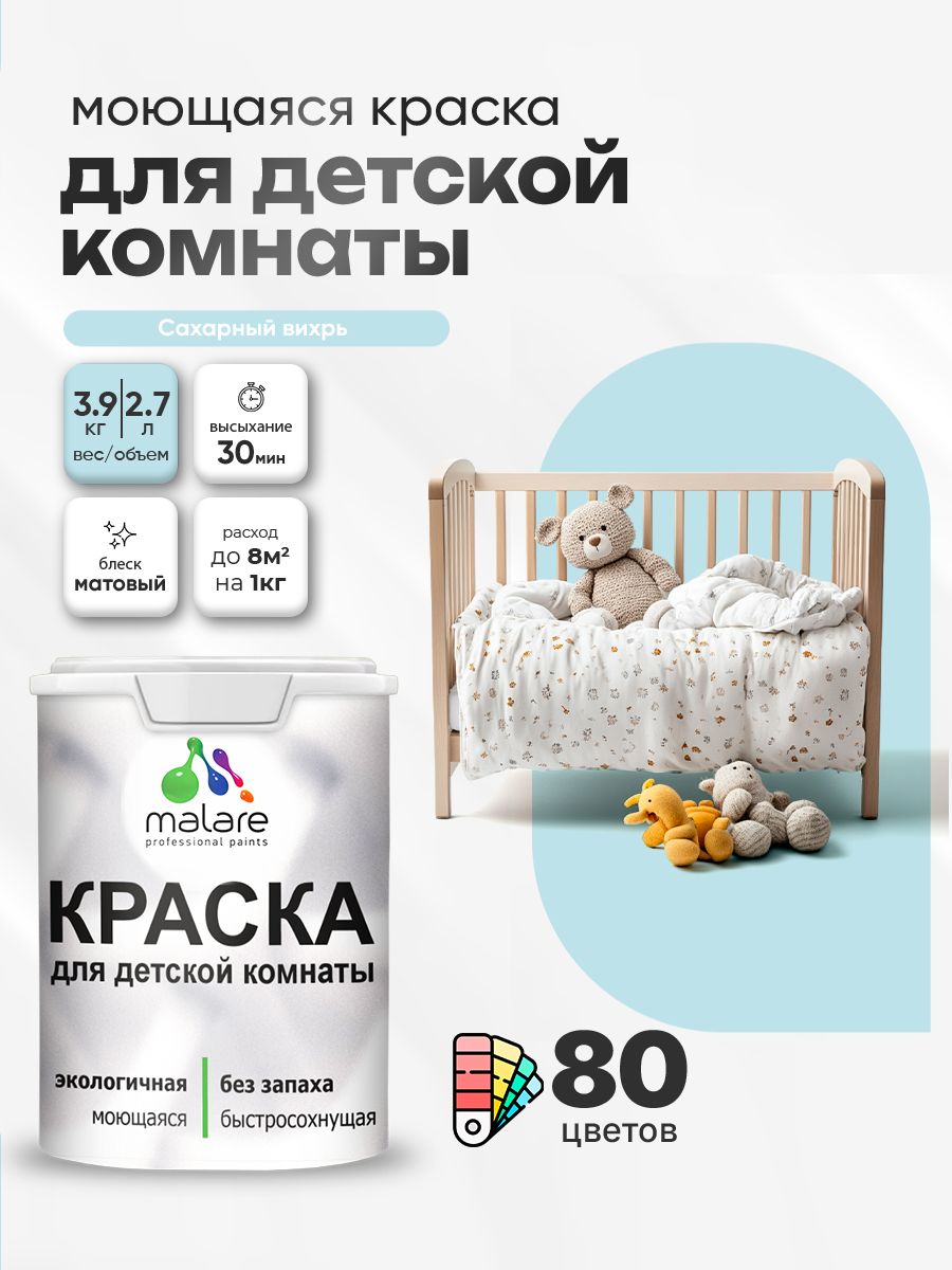 Акриловая краска для детской комнаты Malare