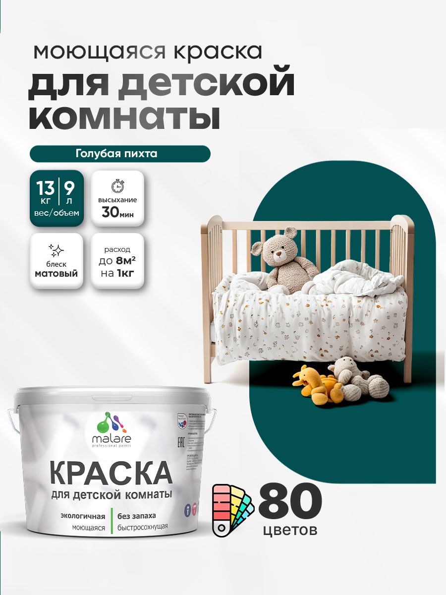 Акриловая краска для детской комнаты Malare