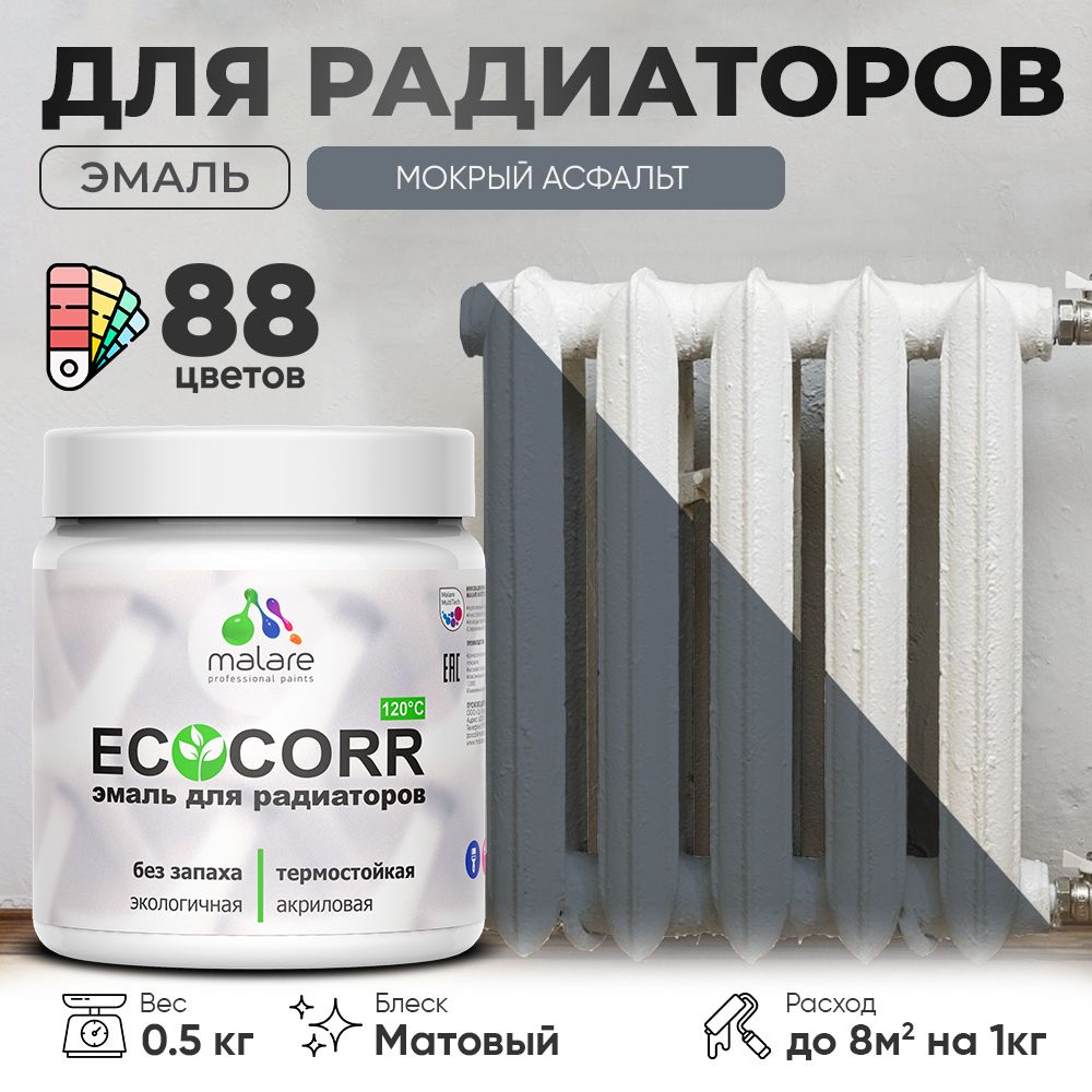 Акриловая эмаль для батарей и радиаторов Malare ECOCORR