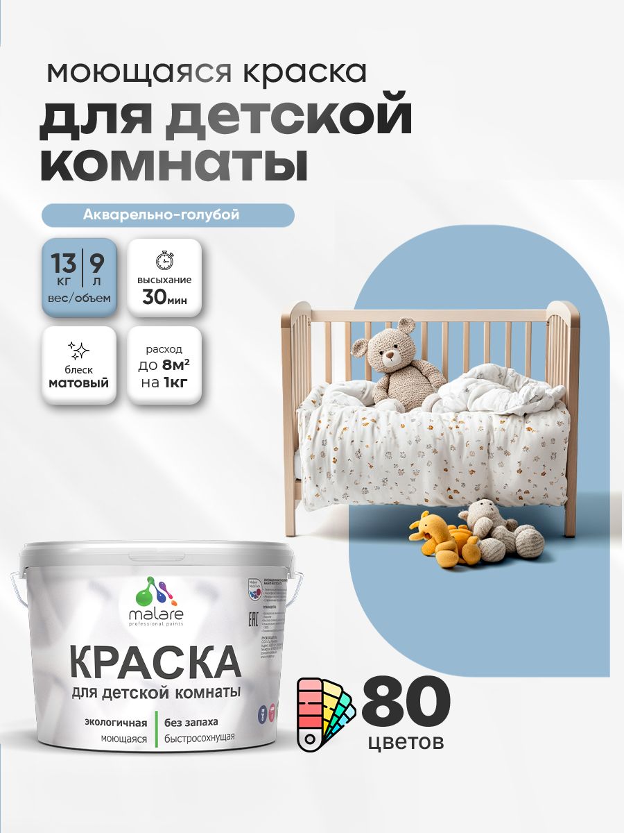 Акриловая краска для детской комнаты Malare