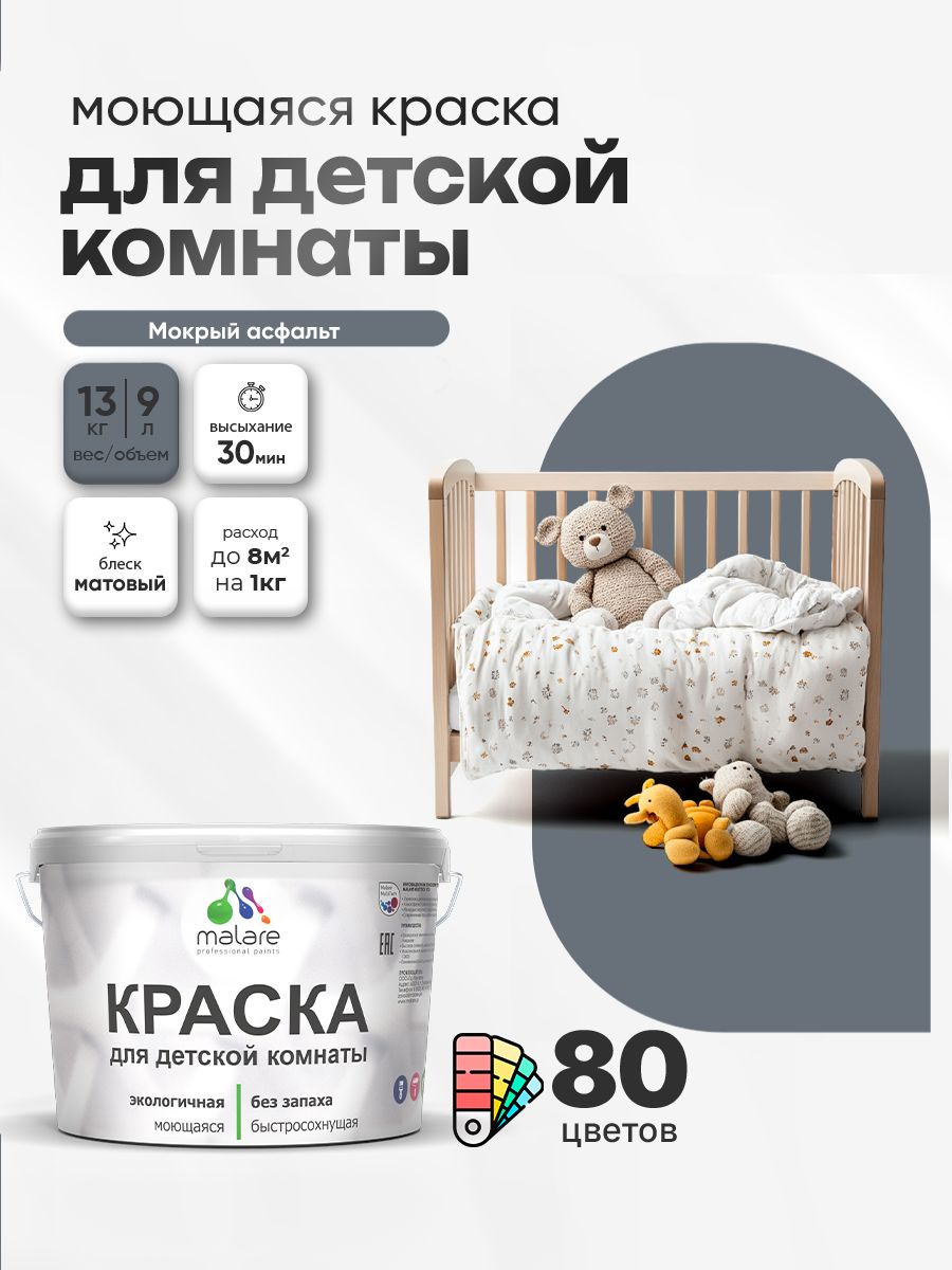 Акриловая краска для детской комнаты Malare