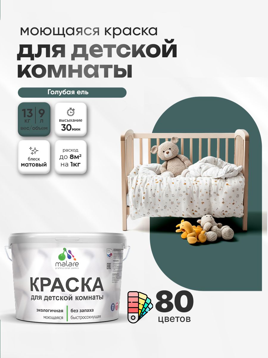Акриловая краска для детской комнаты Malare