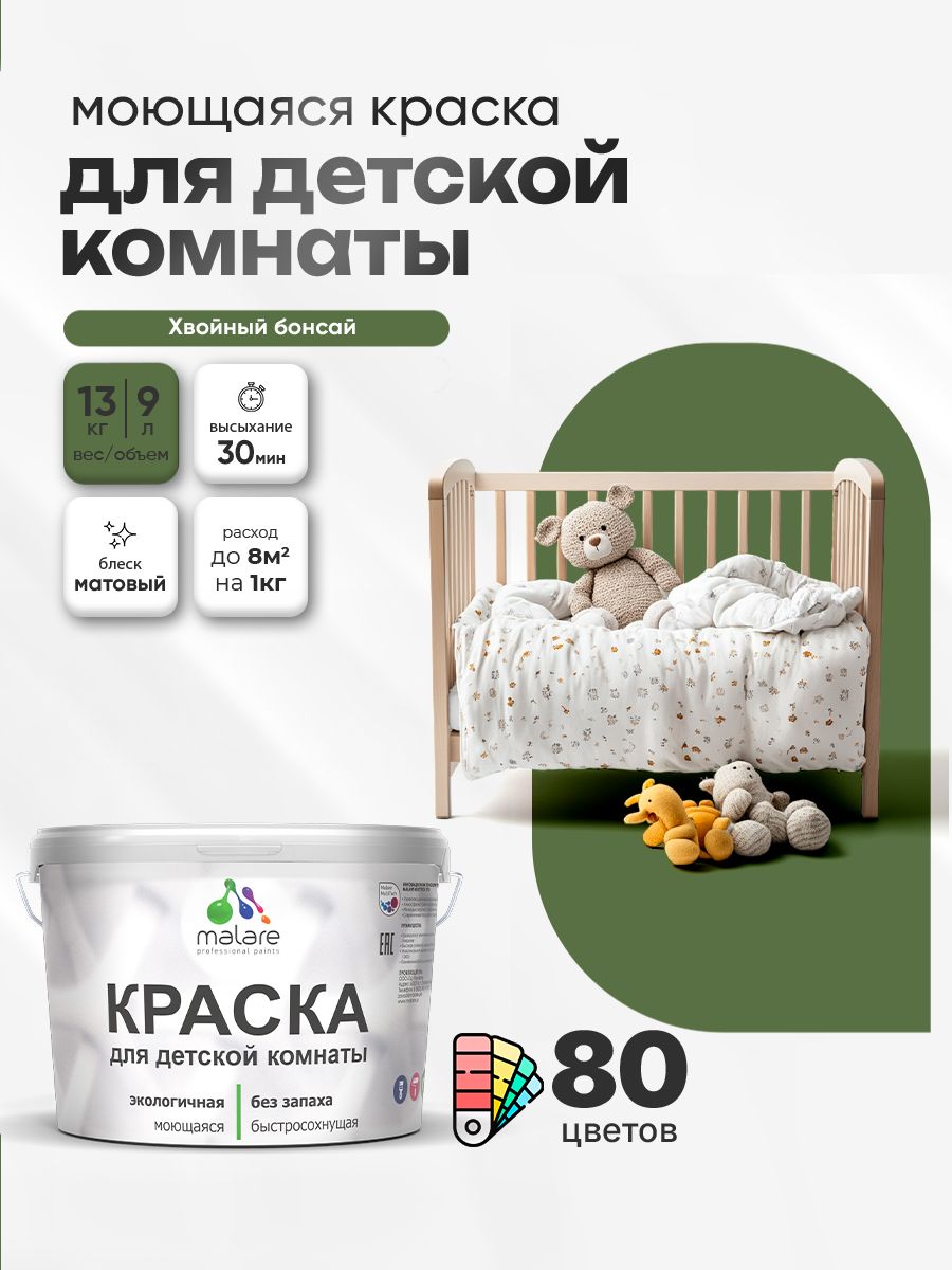 Акриловая краска для детской комнаты Malare