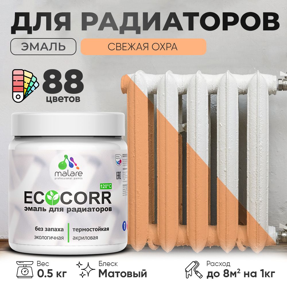 Акриловая эмаль для батарей и радиаторов Malare ECOCORR