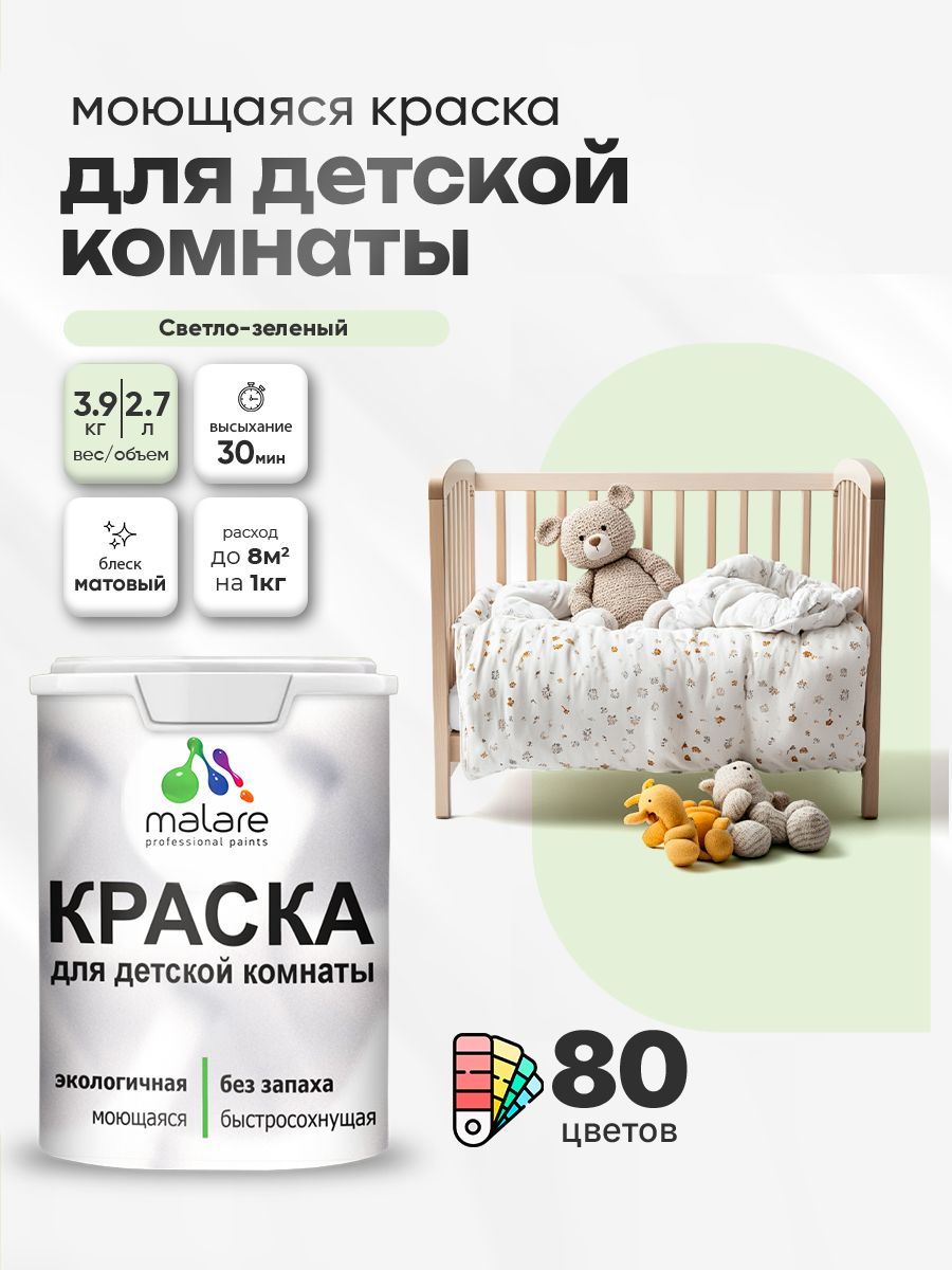Акриловая краска для детской комнаты Malare