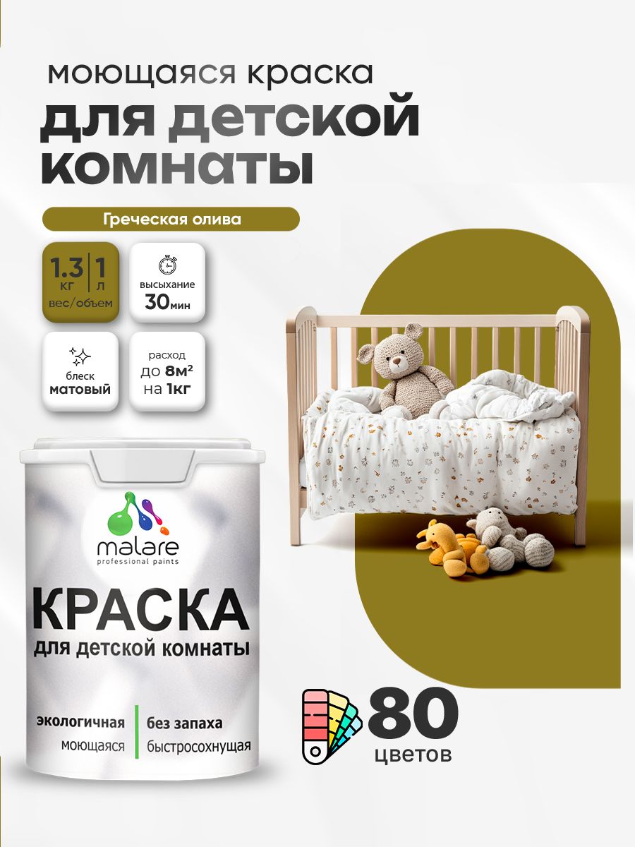 Акриловая краска для детской комнаты Malare