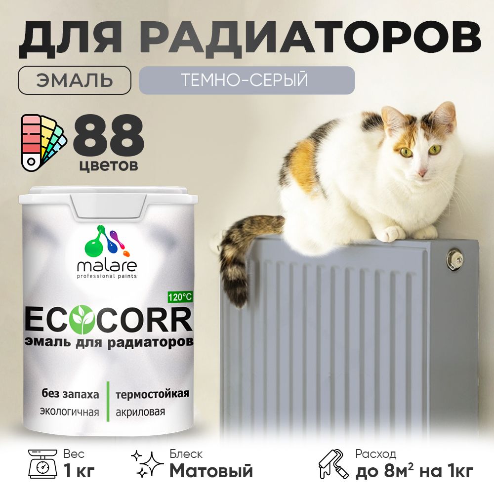 Акриловая эмаль для батарей и радиаторов Malare ECOCORR