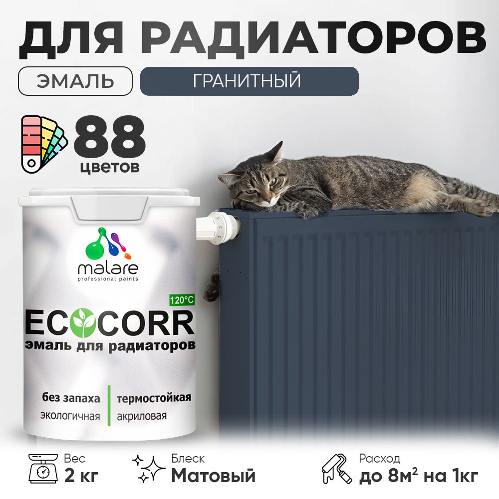 Акриловая эмаль для батарей и радиаторов Malare ECOCORR