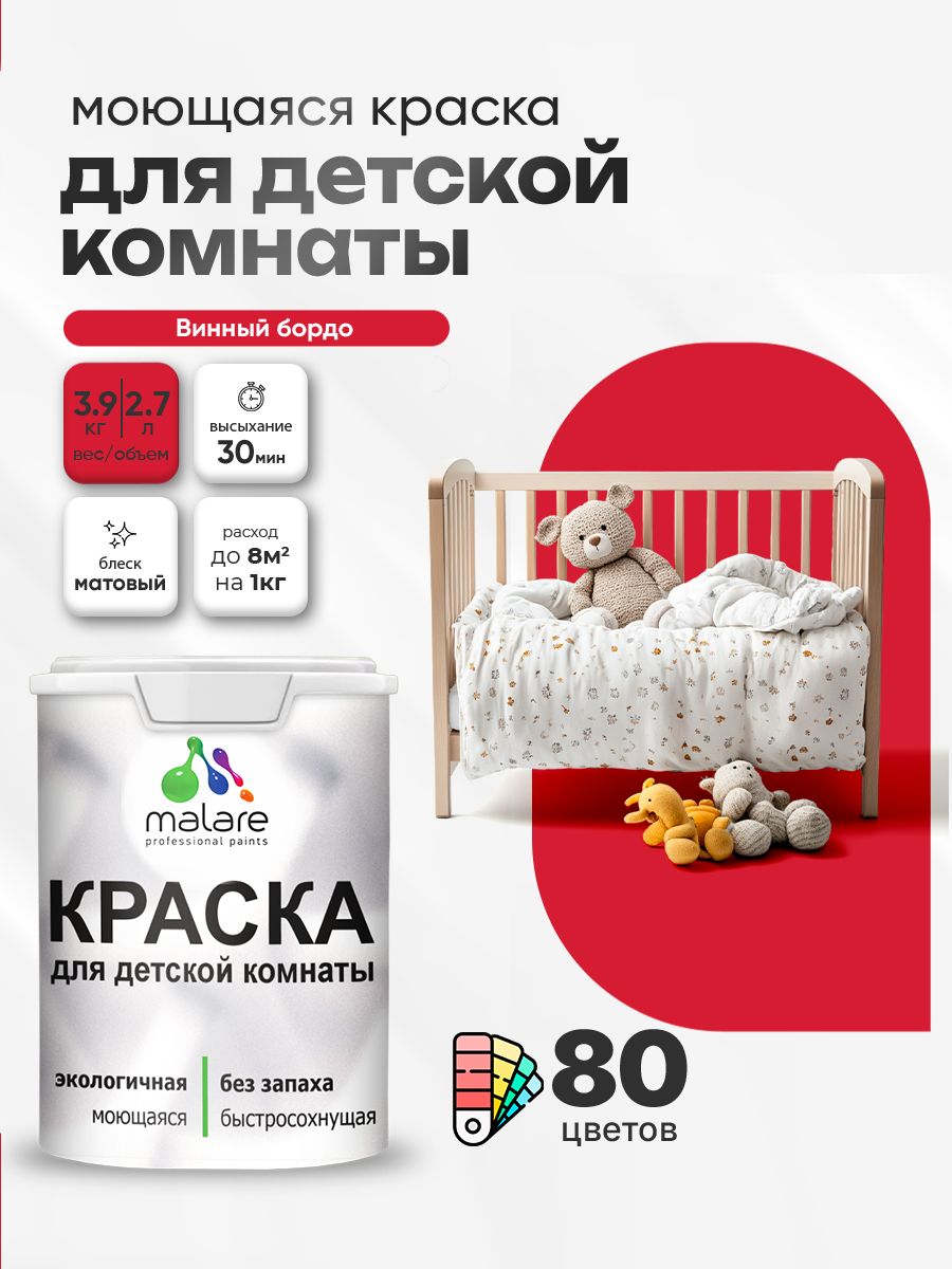 Акриловая краска для детской комнаты Malare
