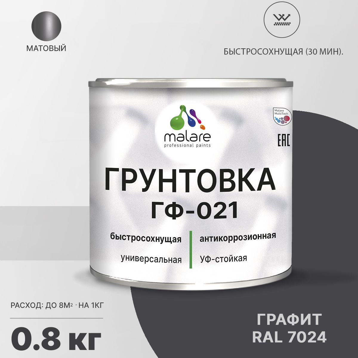 Акрил-уретановая универсальная грунтовка Malare ГФ-021