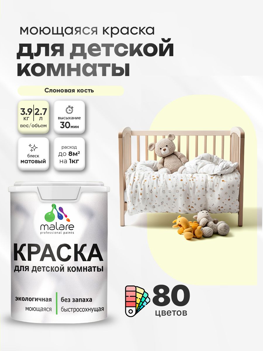 Акриловая краска для детской комнаты Malare