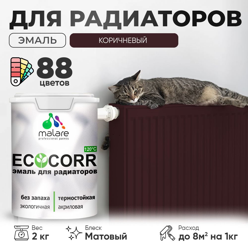 Акриловая эмаль для батарей и радиаторов Malare ECOCORR