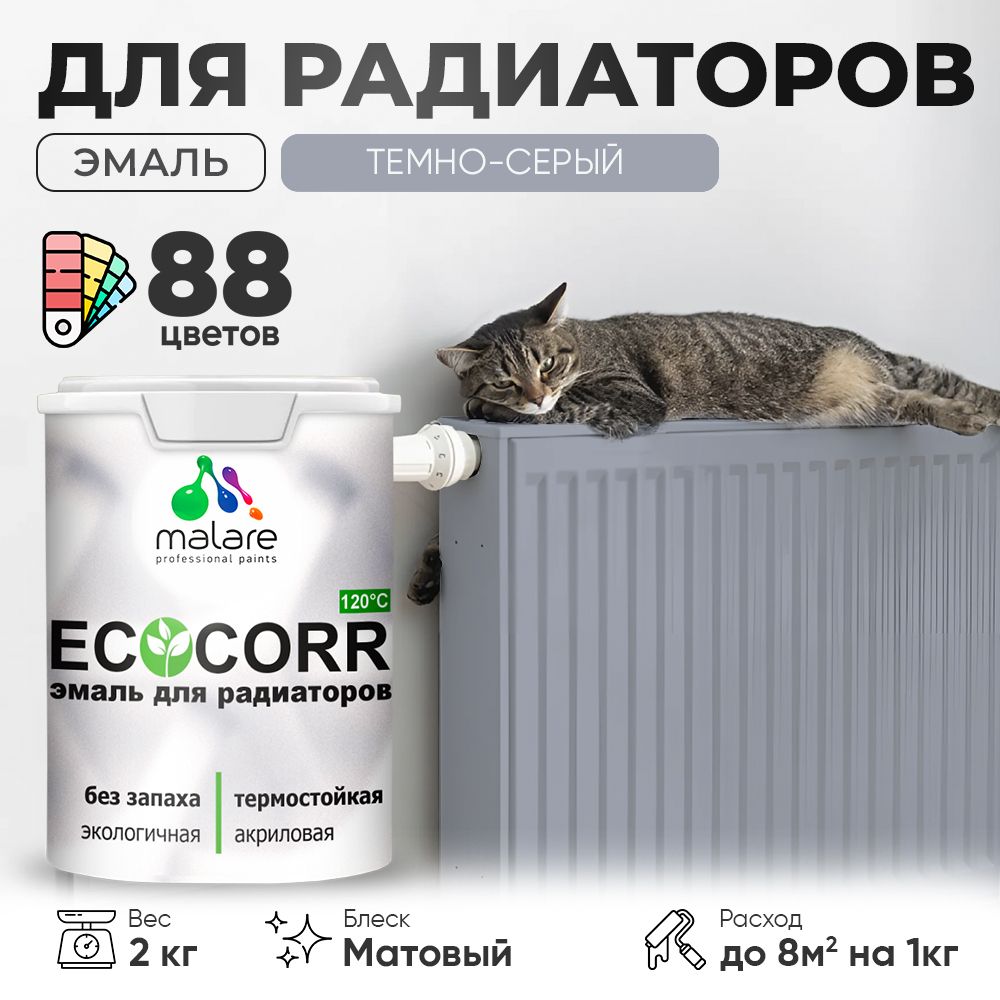 Акриловая эмаль для батарей и радиаторов Malare ECOCORR
