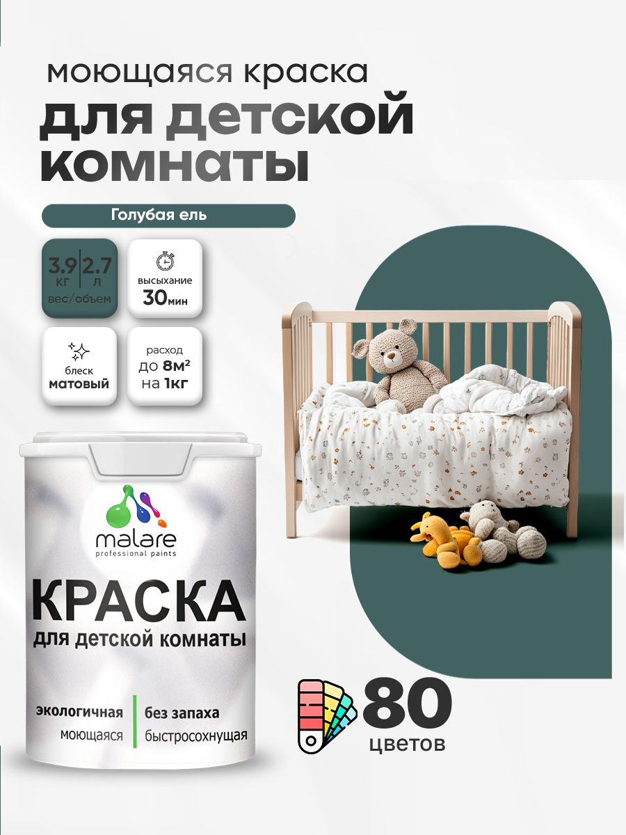 Акриловая краска для детской комнаты Malare