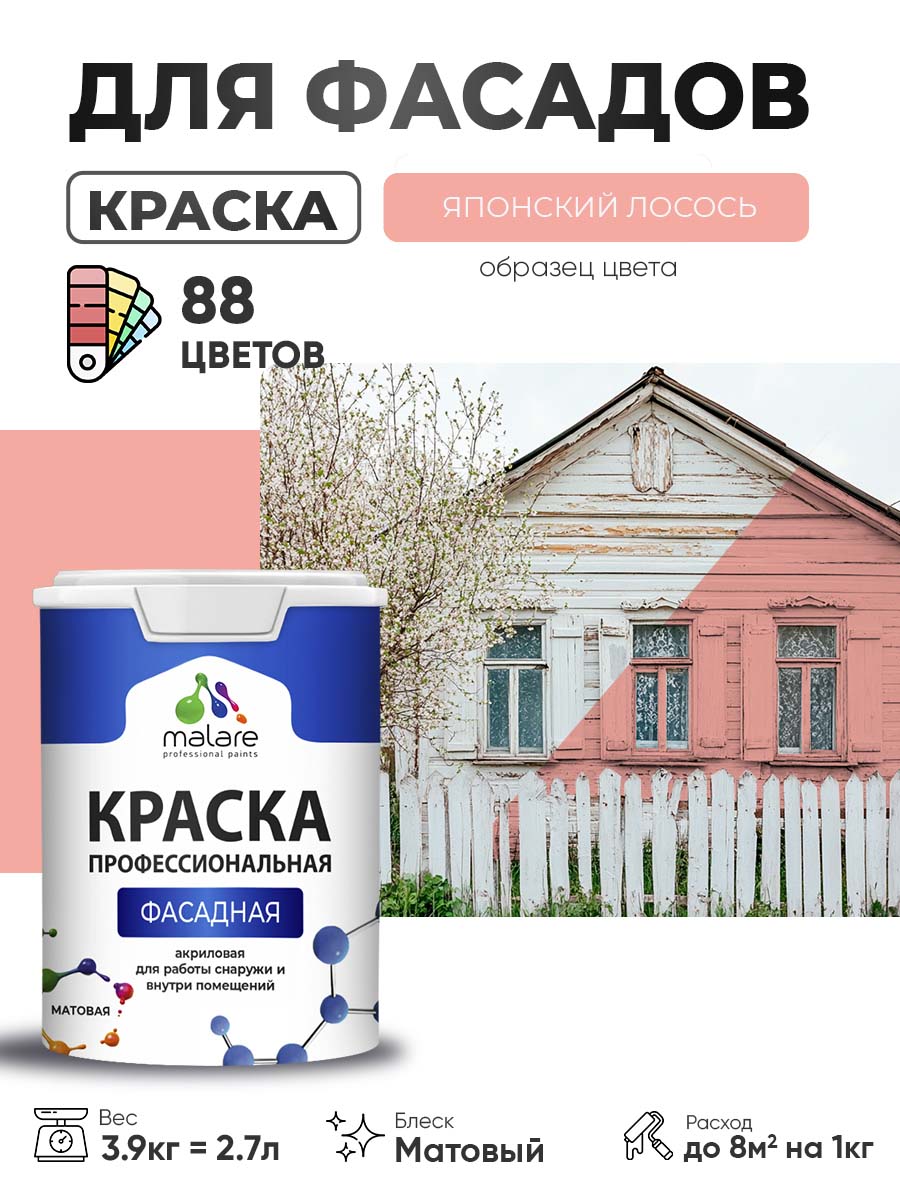 Акриловая фасадная профессиональная краска Malare