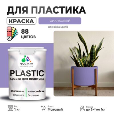 Акриловая краска для пластиковых поверхностей Malare PLASTIC