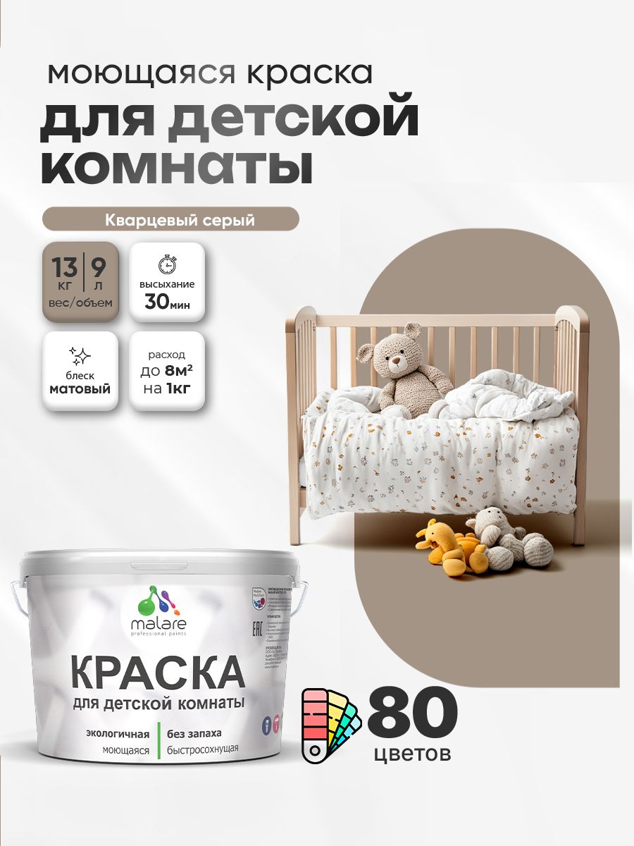 Акриловая краска для детской комнаты Malare