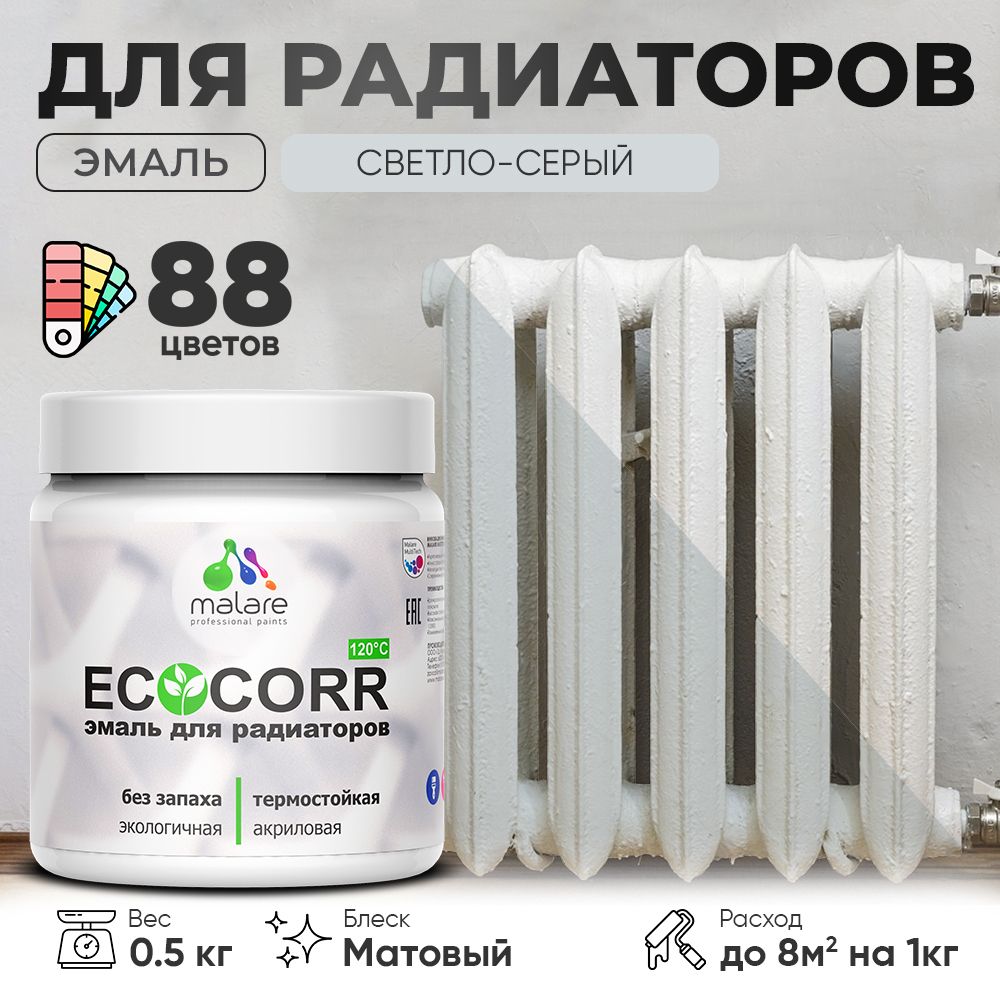 Акриловая эмаль для батарей и радиаторов Malare ECOCORR