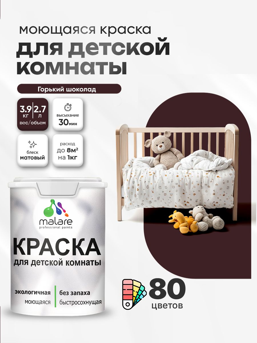 Акриловая краска для детской комнаты Malare