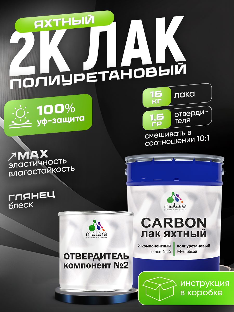 Полиуретановый яхтный лак Malare CARBON