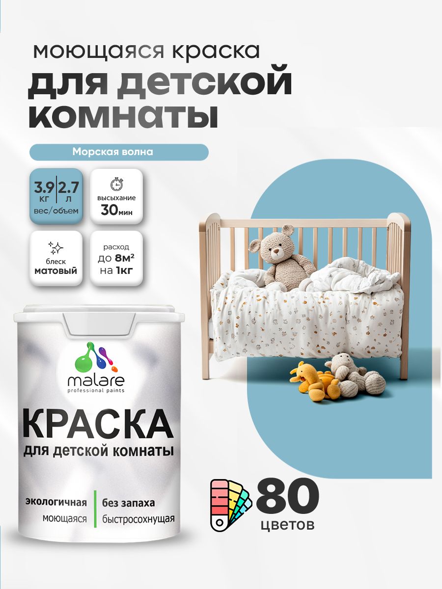 Акриловая краска для детской комнаты Malare