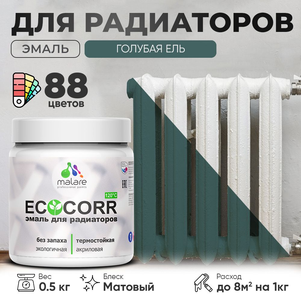 Акриловая эмаль для батарей и радиаторов Malare ECOCORR