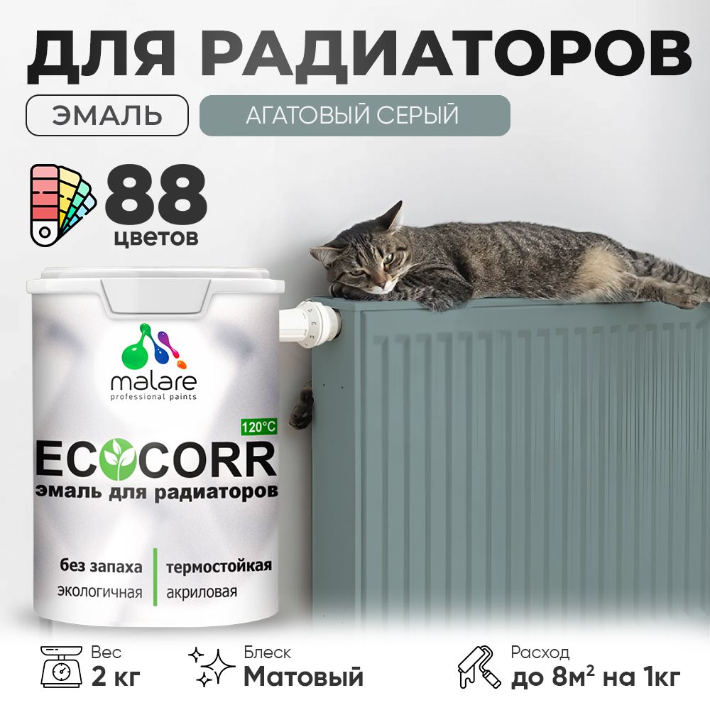 Акриловая эмаль для батарей и радиаторов Malare ECOCORR