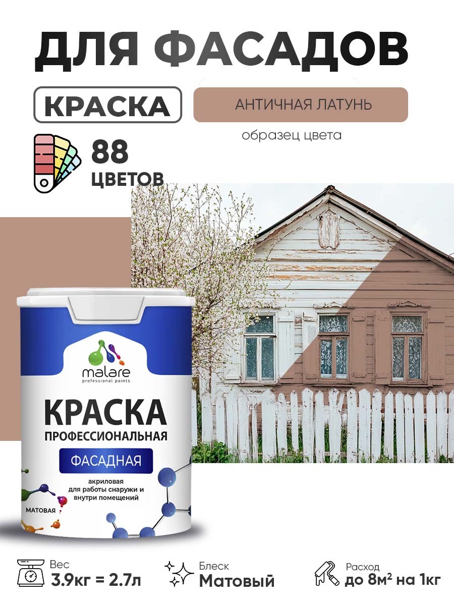 Акриловая фасадная профессиональная краска Malare
