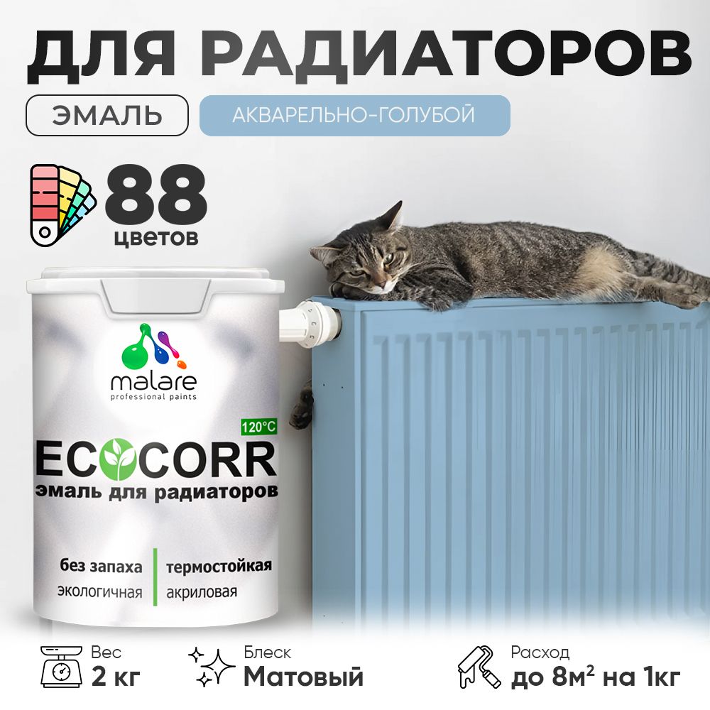 Акриловая эмаль для батарей и радиаторов Malare ECOCORR