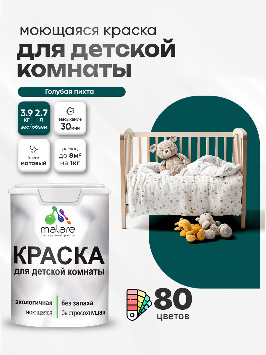 Акриловая краска для детской комнаты Malare