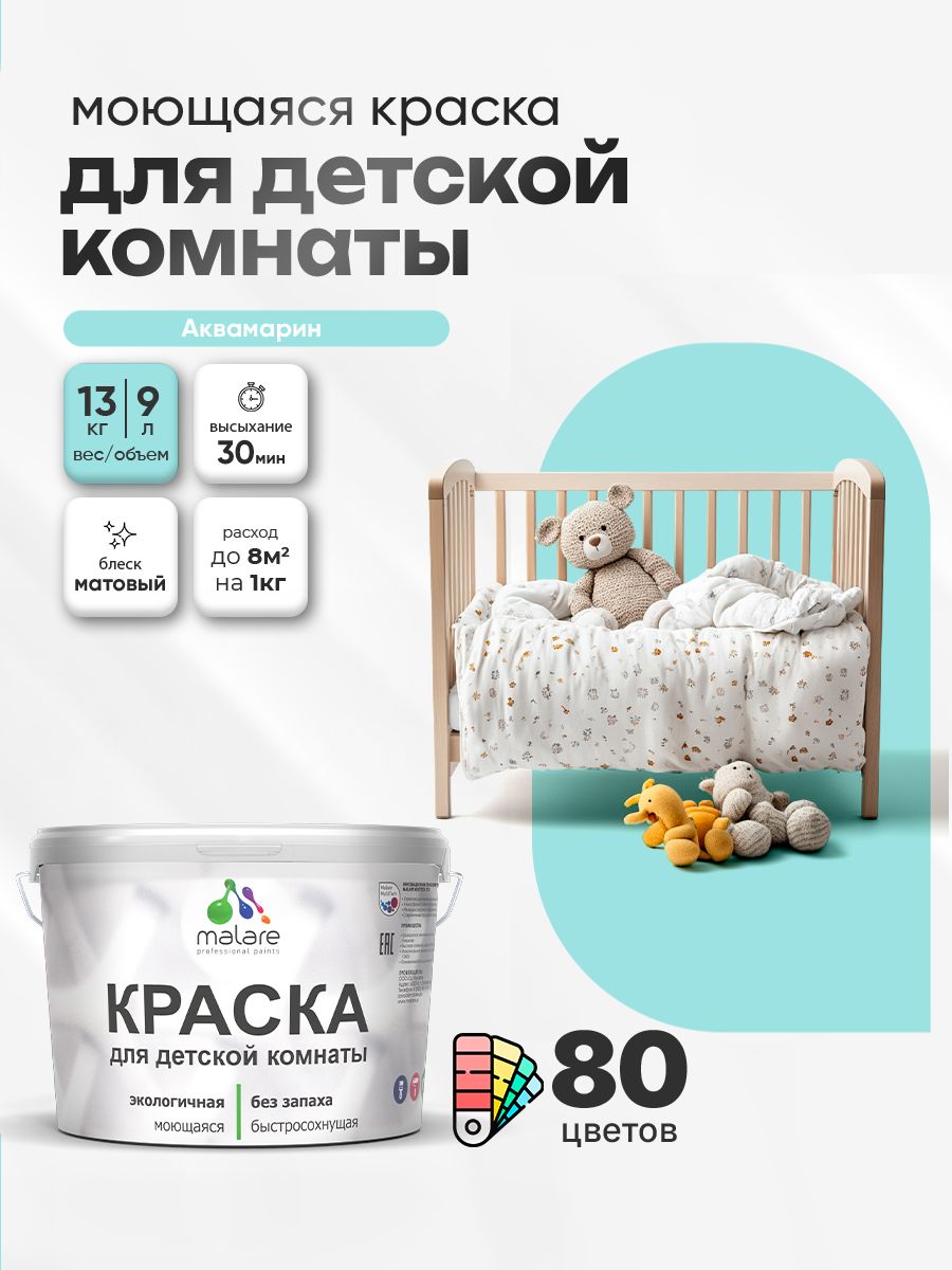 Акриловая краска для детской комнаты Malare