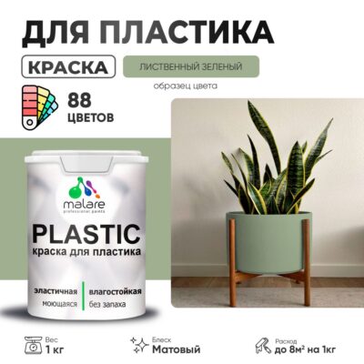 Акриловая краска для пластиковых поверхностей Malare PLASTIC