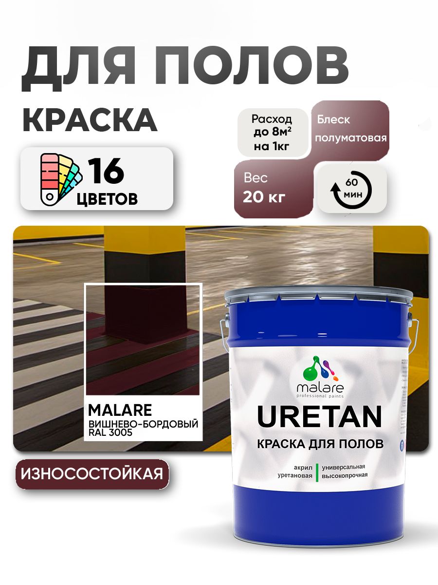Акрил-уретановая краска для пола Malare URETAN