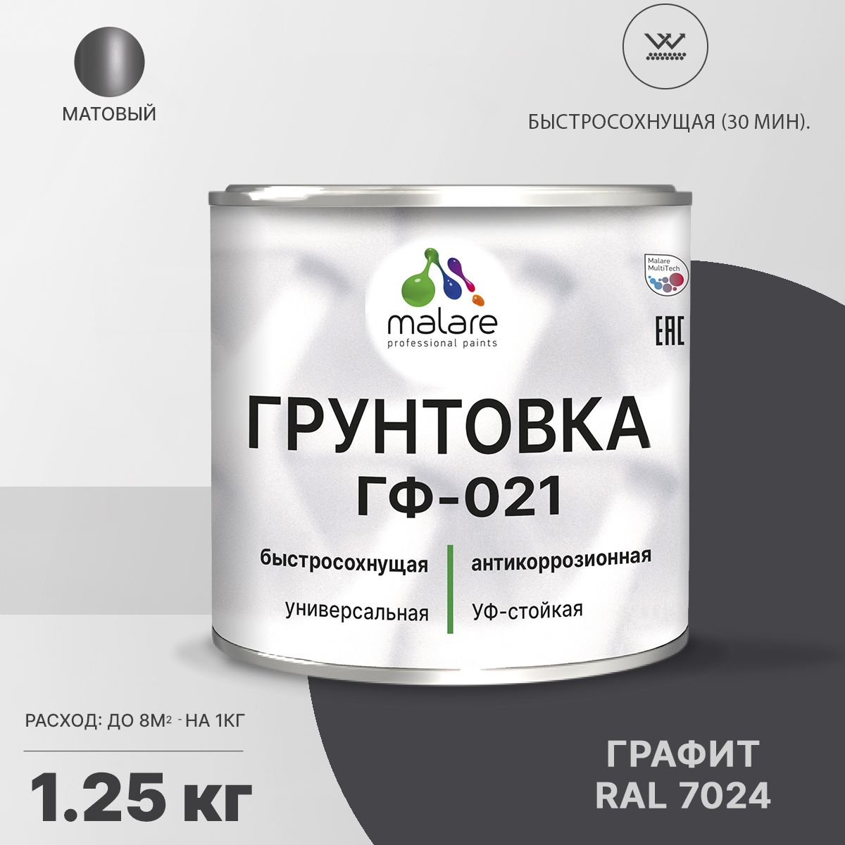 Акрил-уретановая универсальная грунтовка Malare ГФ-021