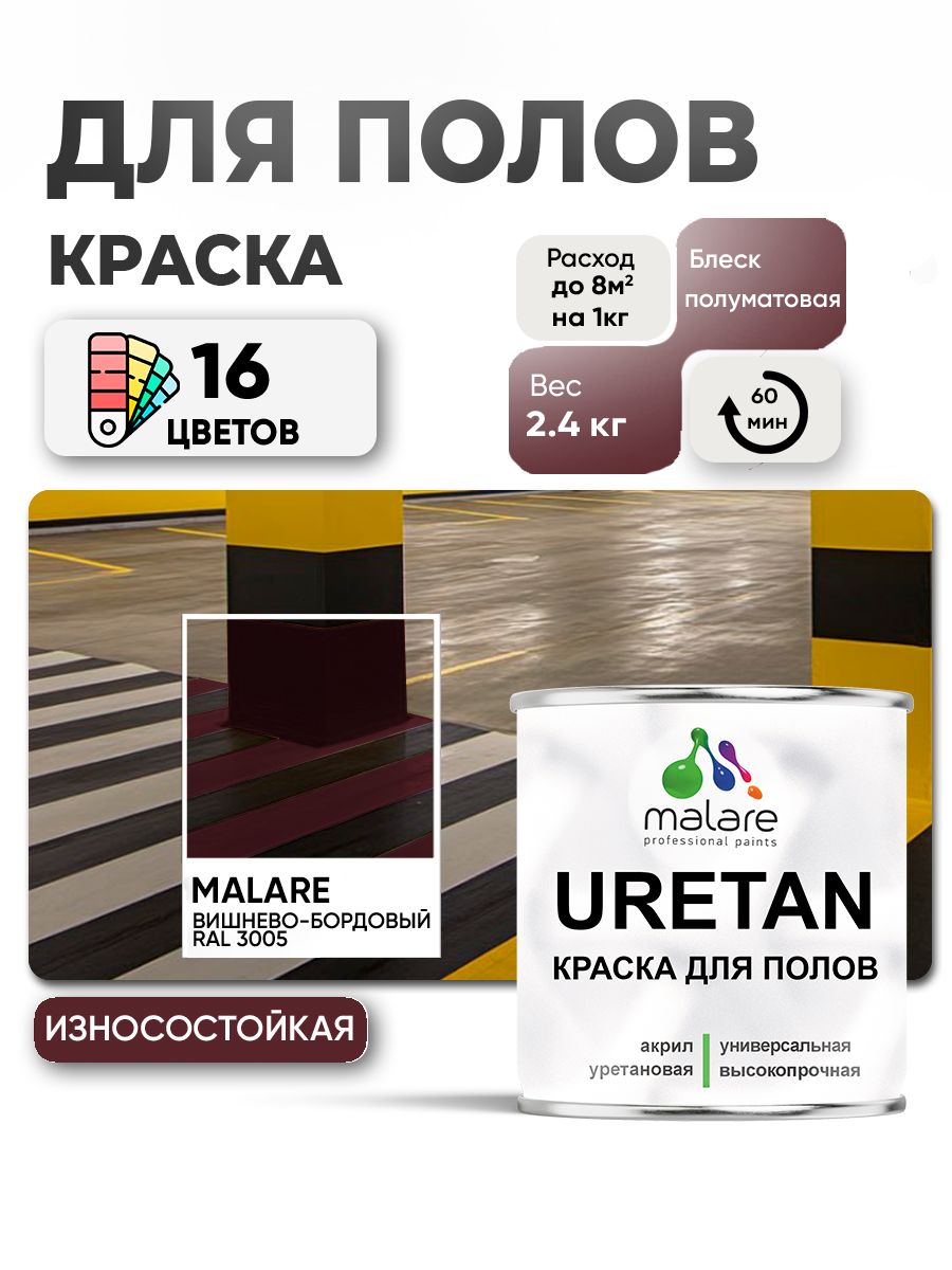 Акрил-уретановая краска для пола Malare URETAN