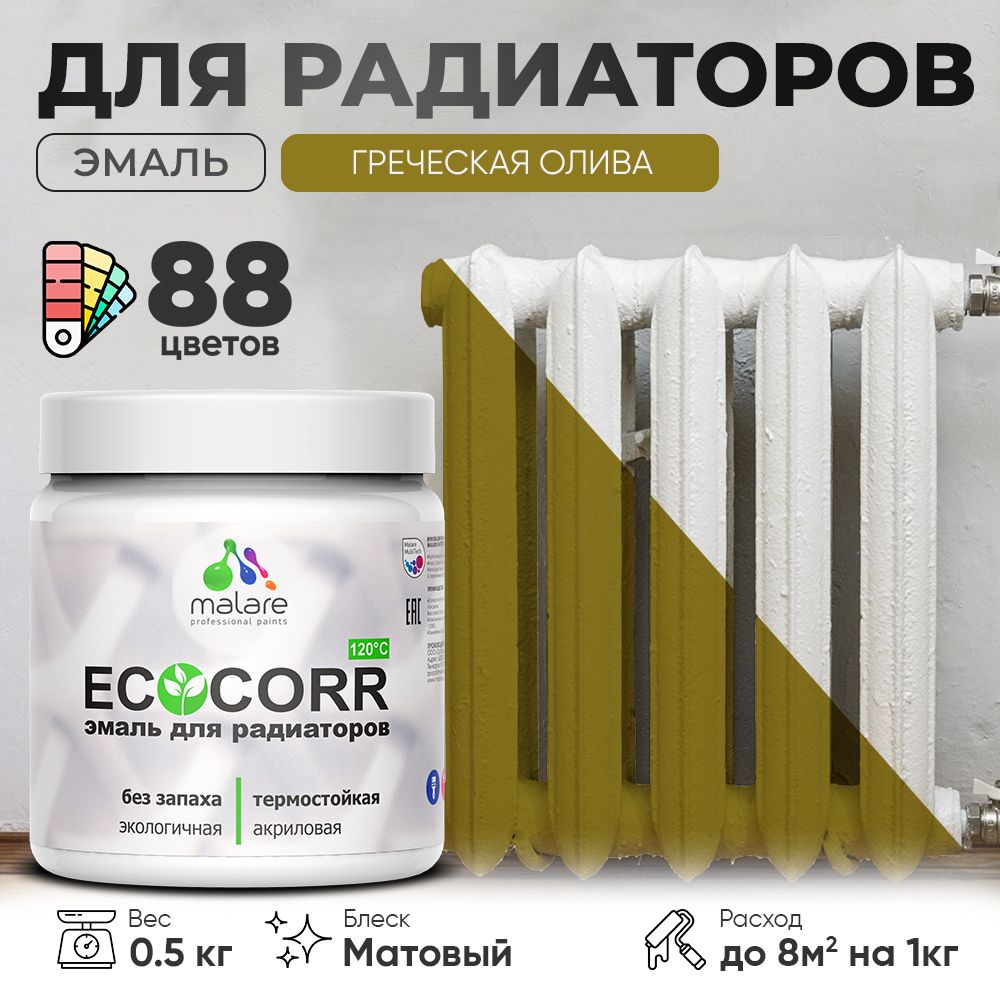 Акриловая эмаль для батарей и радиаторов Malare ECOCORR