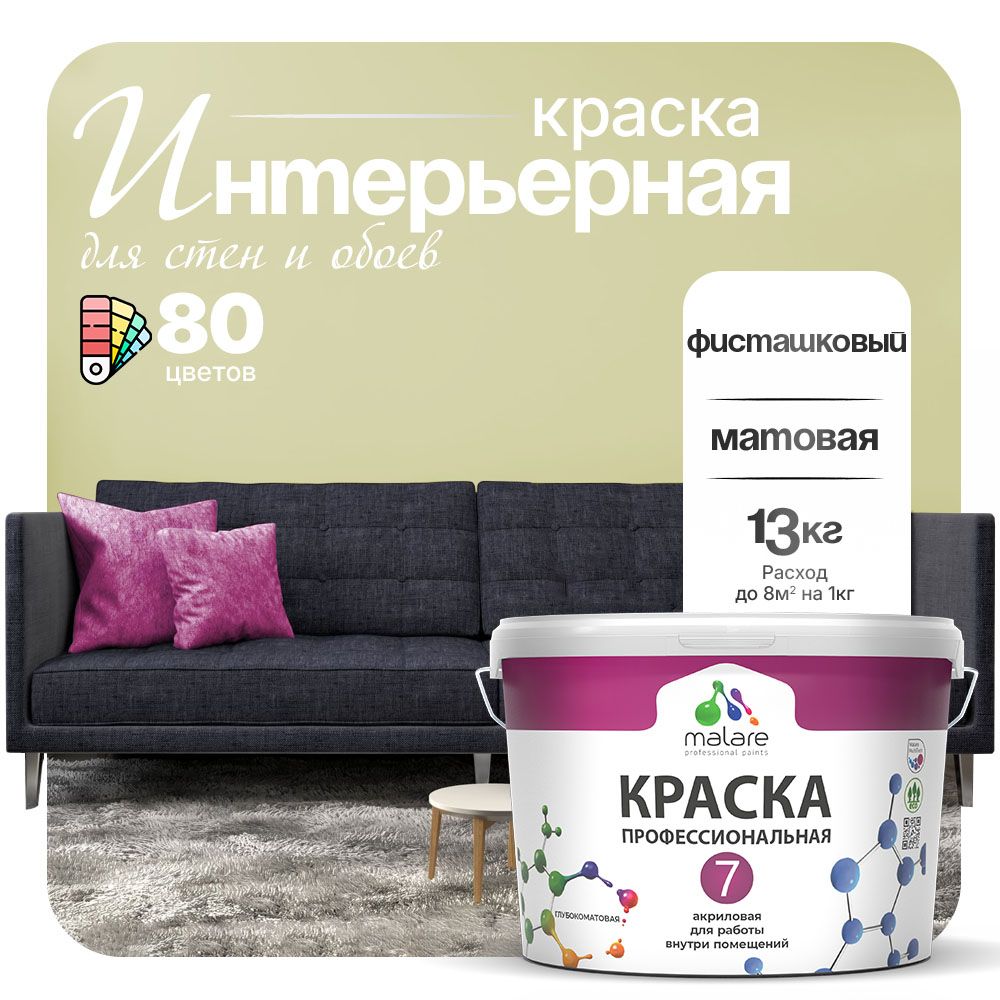 Акриловая краска для стен и обоев Malare ЕВРО 3