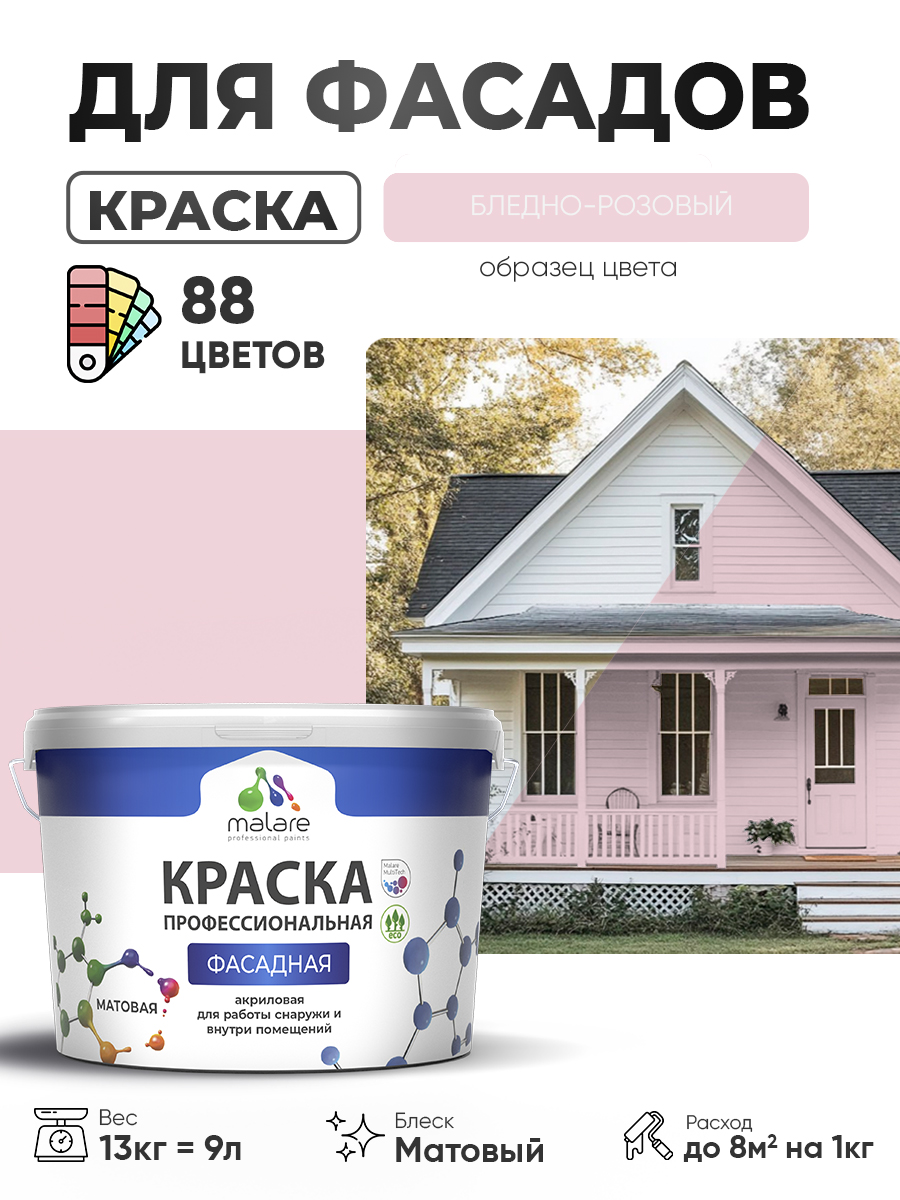 Акриловая фасадная профессиональная краска Malare
