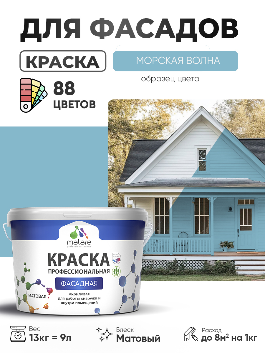Акриловая фасадная профессиональная краска Malare