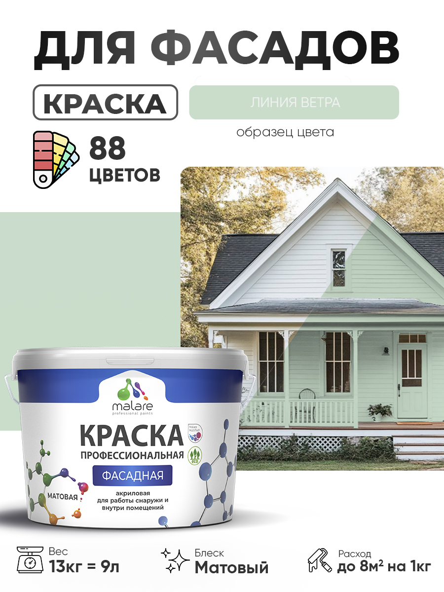 Акриловая фасадная профессиональная краска Malare