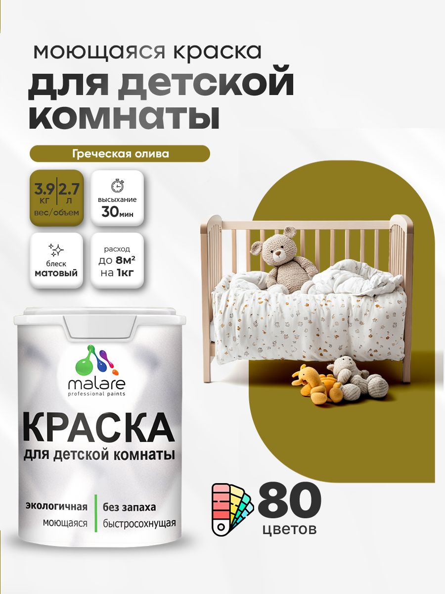 Акриловая краска для детской комнаты Malare
