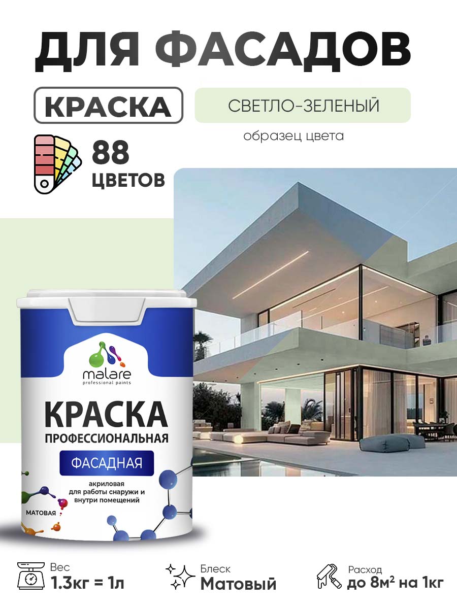 Акриловая фасадная профессиональная краска Malare
