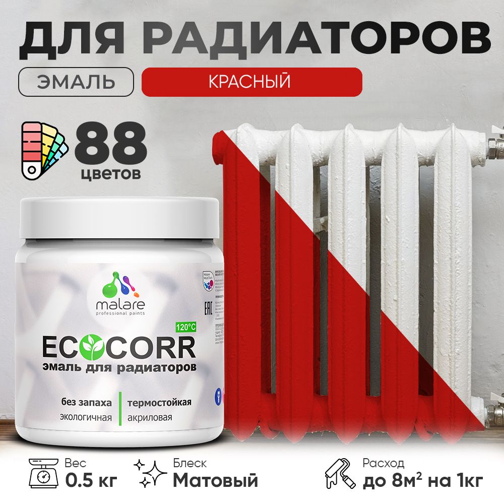 Акриловая эмаль для батарей и радиаторов Malare ECOCORR
