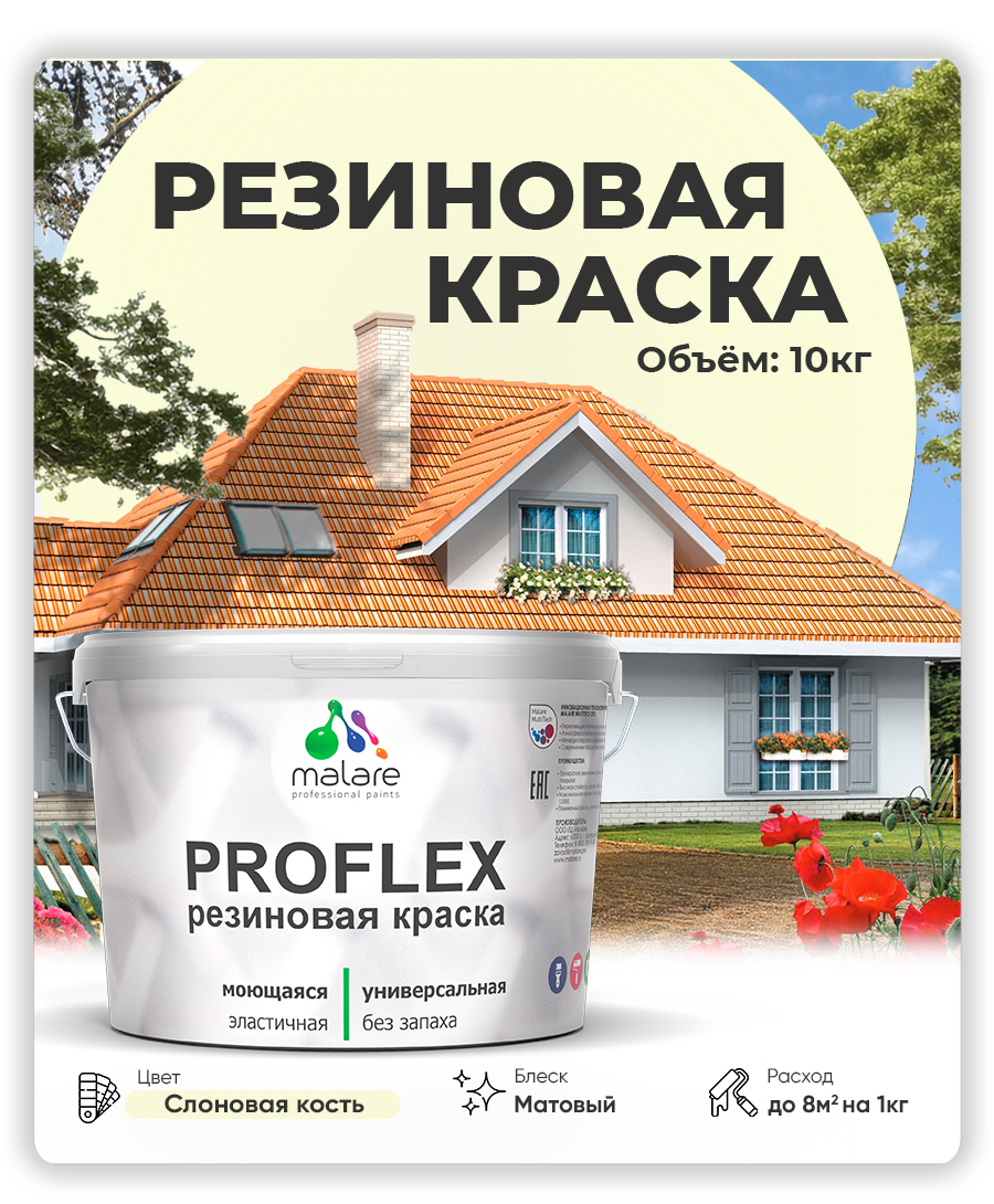 Акриловая универсальная краска Malare PROFLEX