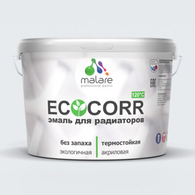 Акриловая краска для батарей и радиаторов Malare ECOCORR