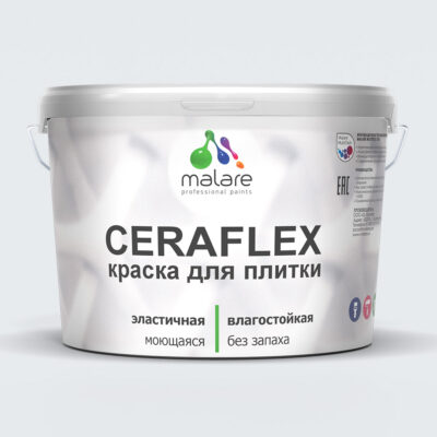 Акриловая краска для кафельной и керамической плитки Malare CERAFLEX