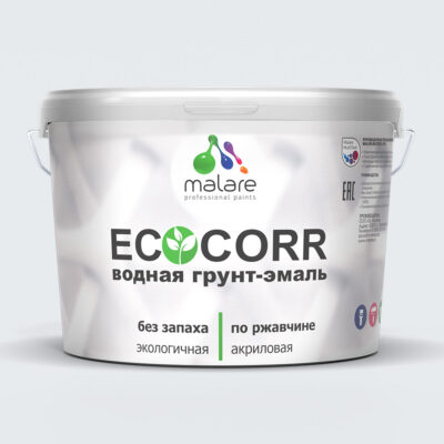 Aкриловая водная грунт-эмаль 3 в 1 для металлических поверхностей Malare ECOCORR