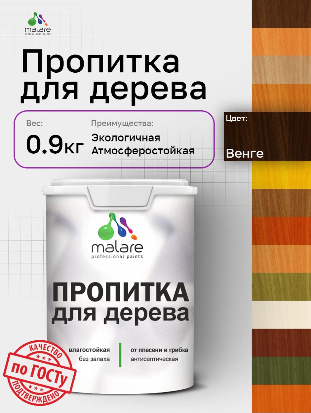 Акриловая пропитка для деревянных поверхностей Malare