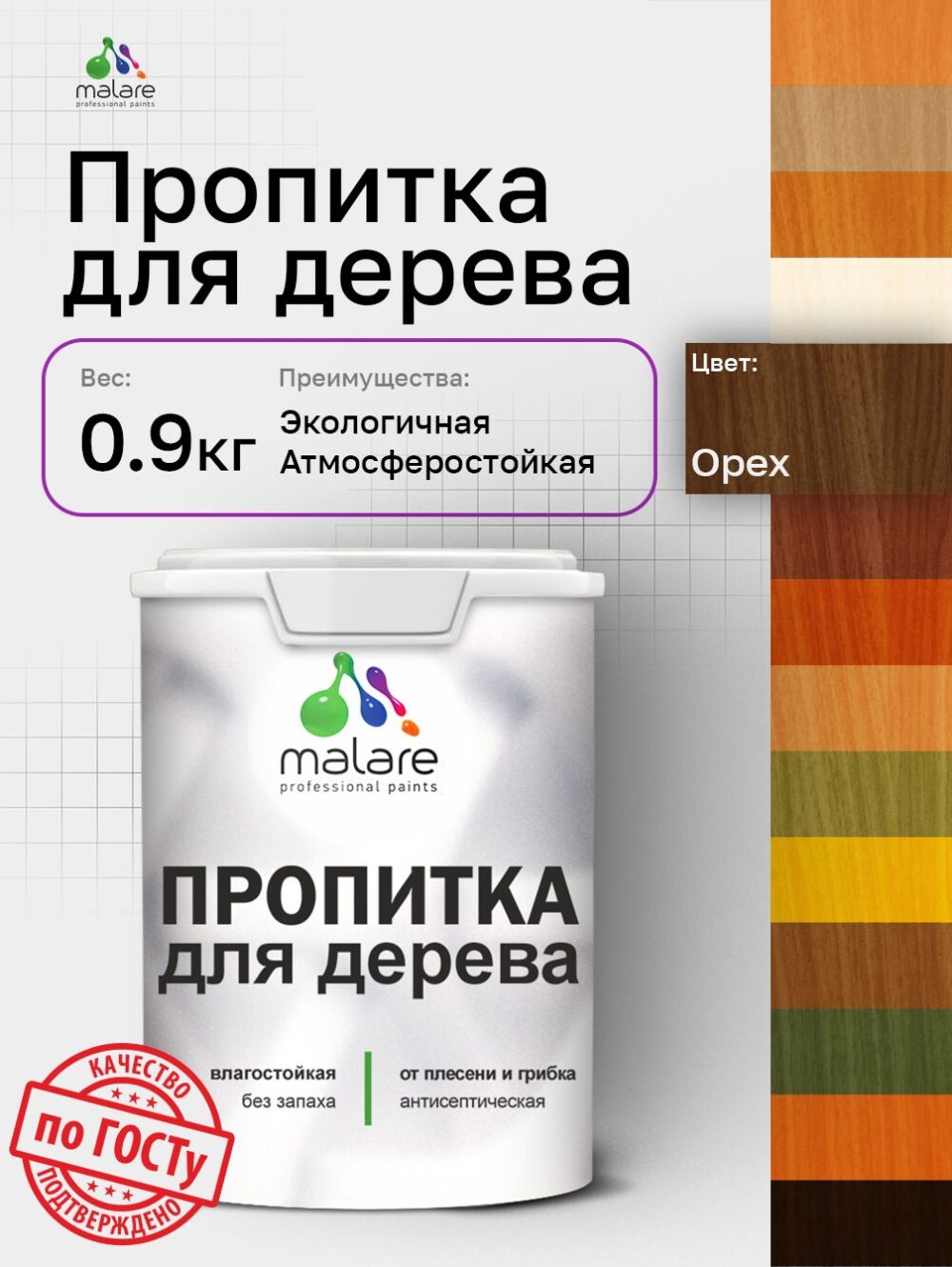 Акриловая пропитка для деревянных поверхностей Malare